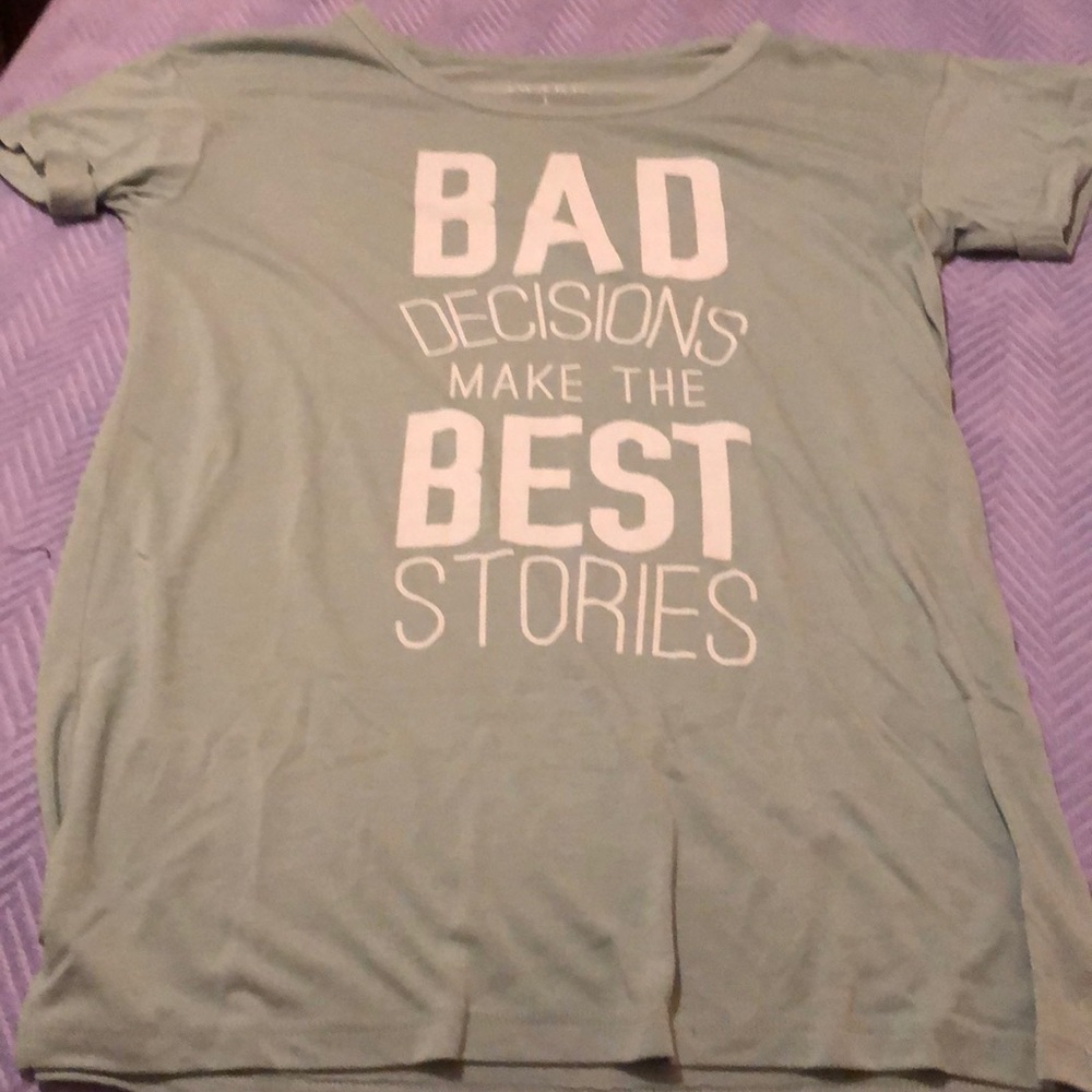 Light green Bad Decisions T-shirt